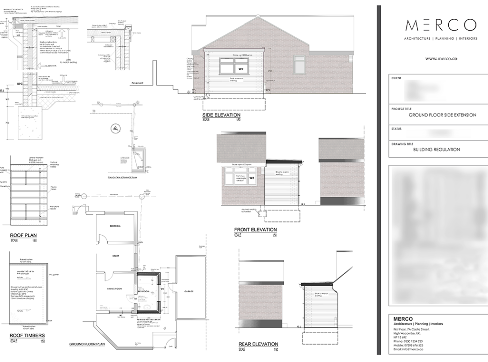 Ground floor side extension - Building Regulation