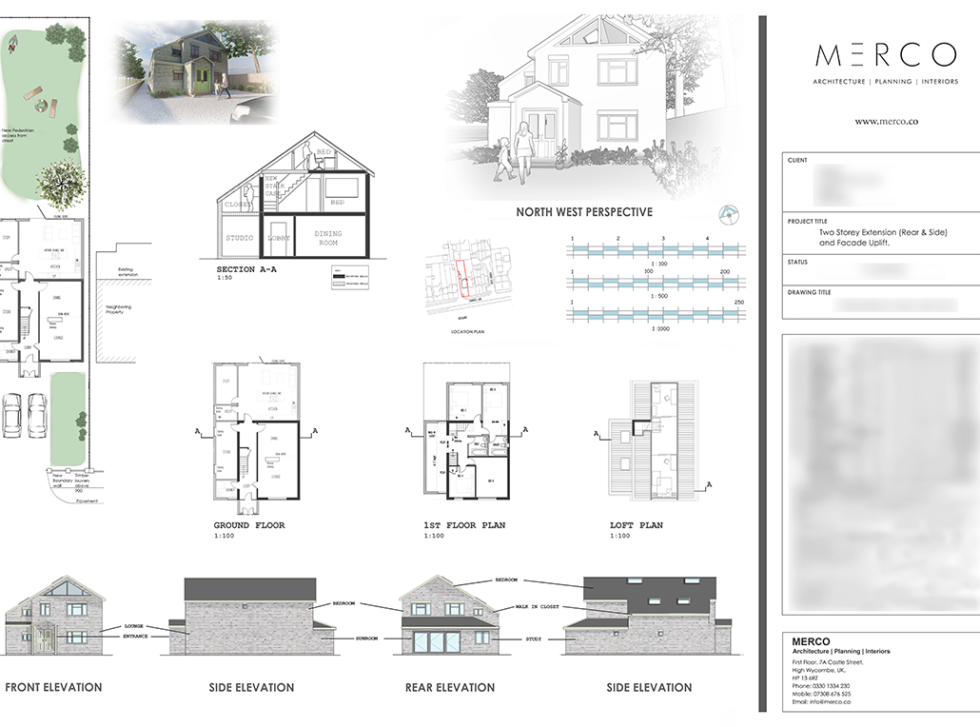 Two Storey Extension Rear & Side - Facade Uplift